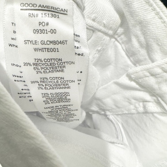 Good American Women's White Good Legs Crop Mini Boot Jean Size 14/32 NWT - Picture 11 of 12